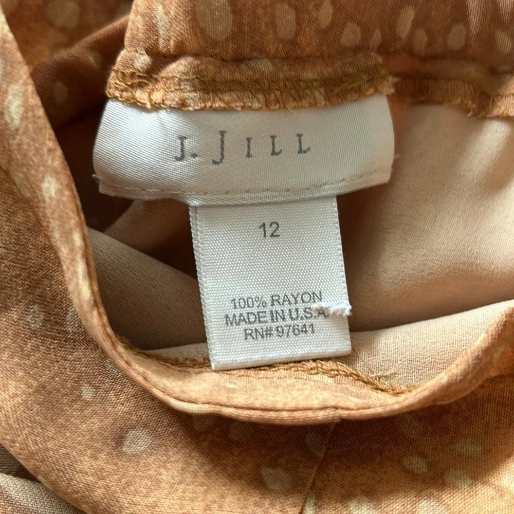 J Jill Faux Wrap Maxi Skirt Size 12 Moroccan Style Print Fall Autumn Holiday - Picture 3 of 12